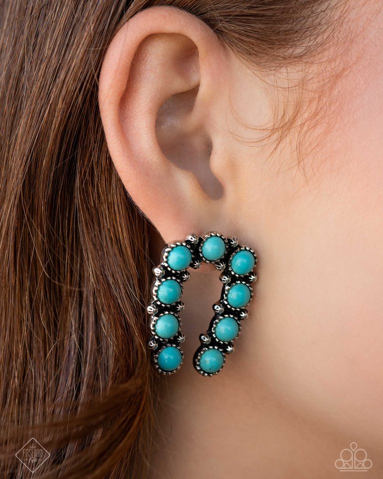 Wild West Wonder - Blue - Paparazzi Earring Image