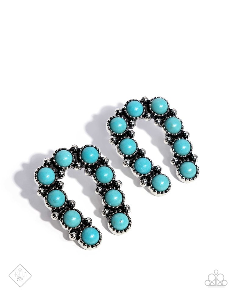 Wild West Wonder - Blue - Paparazzi Earring Image