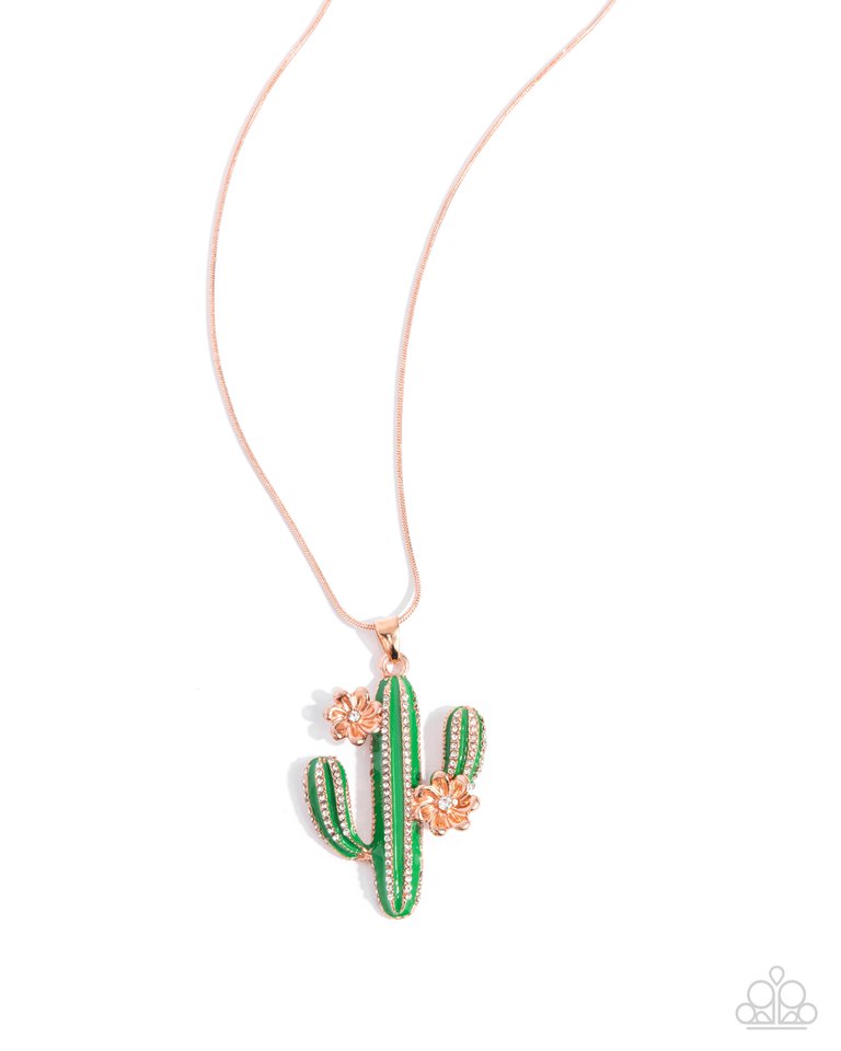 Carefree Cactus - Copper - Paparazzi Necklace Image