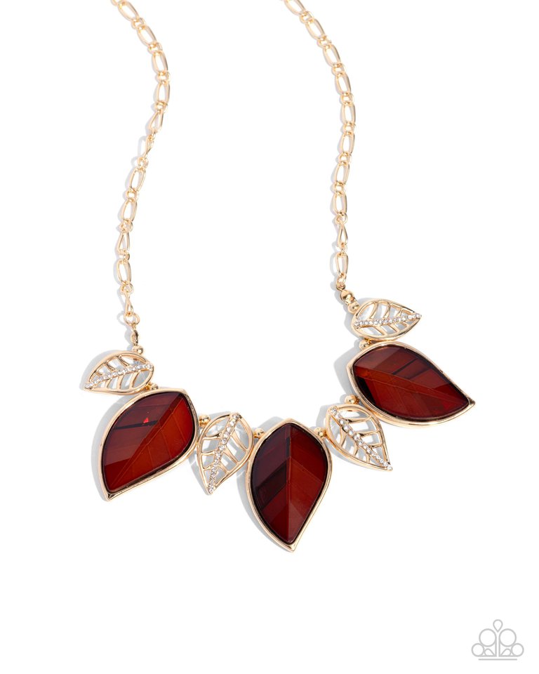 Leafy Leader - Brown - Paparazzi Necklace Image