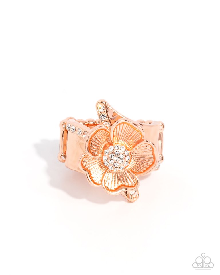 Floral Fact - Copper - Paparazzi Ring Image