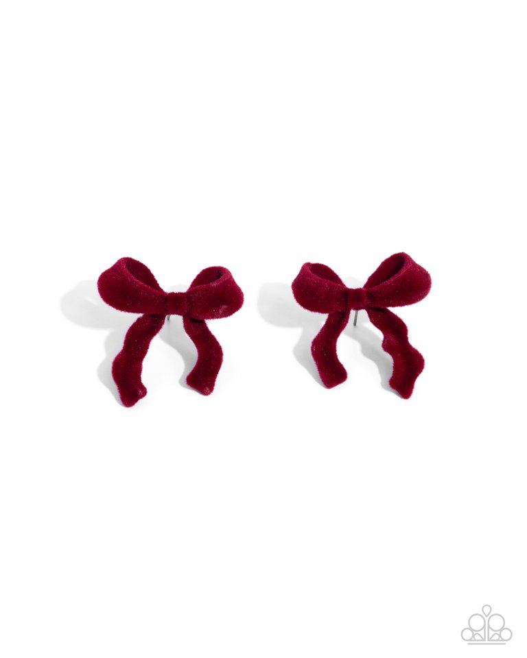 Dapper Dedication - Red - Paparazzi Earring Image