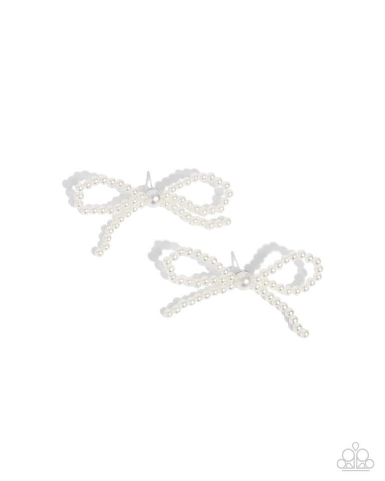 Better Ballerina - White - Paparazzi Earring Image