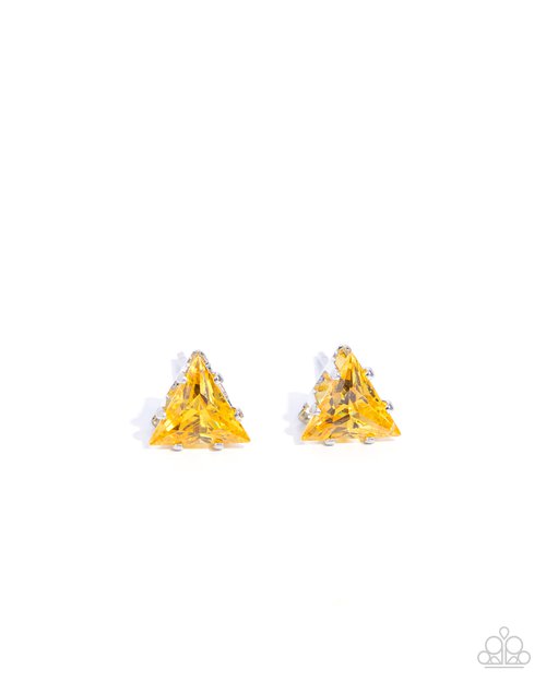 Triangular Twinkle - Paparazzi Earring Image