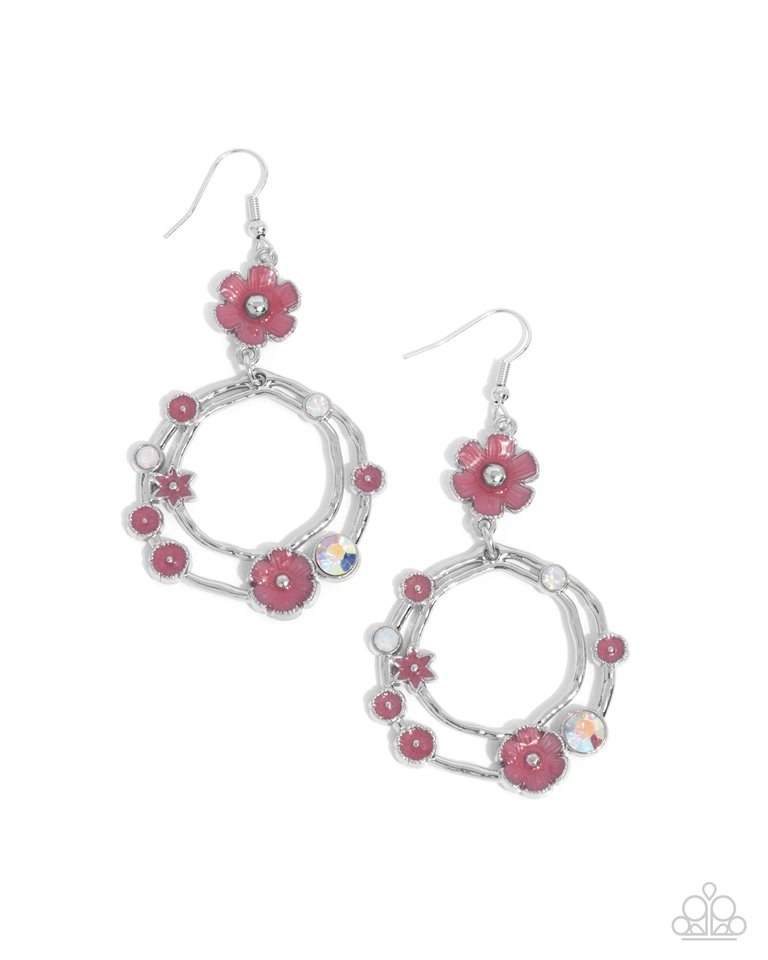 Wreathed Waikiki - Pink - Paparazzi Earring Image