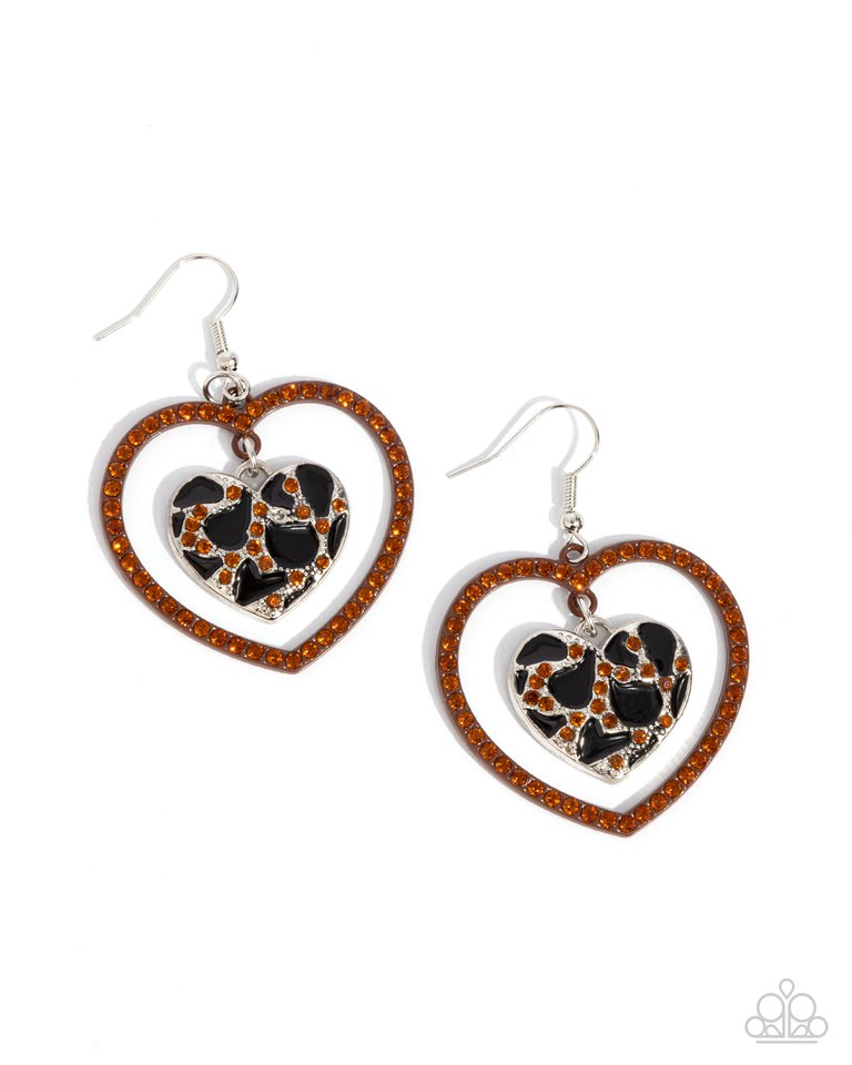 Leopard Love - Brown - Paparazzi Earring Image