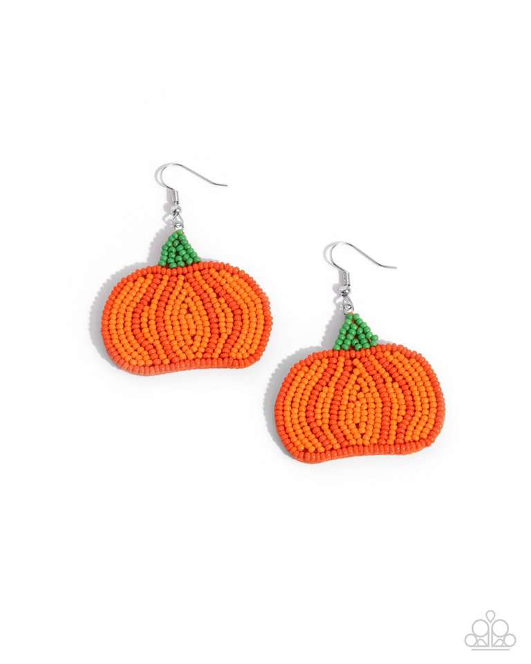 Pumpkin Pizzazz - Orange - Paparazzi Earring Image