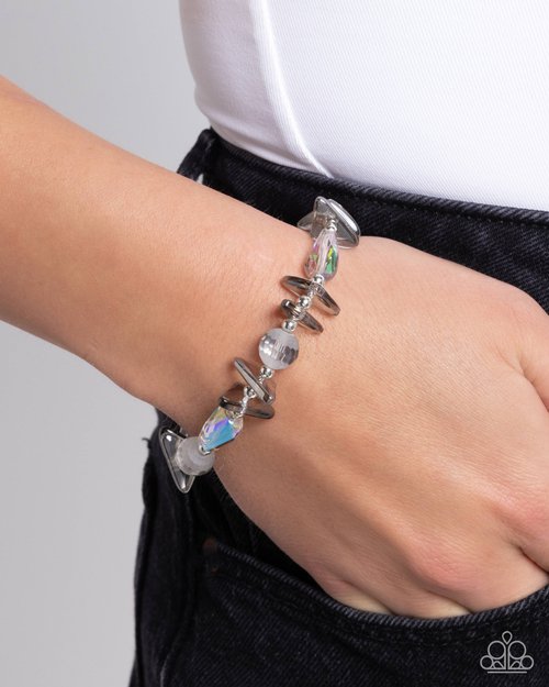 Reflective Ritardando - Silver - Paparazzi Bracelet Image