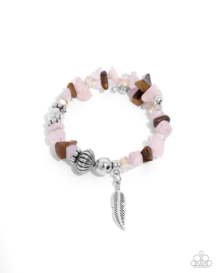 Earthy Earning - Pink - Paparazzi Bracelet Image