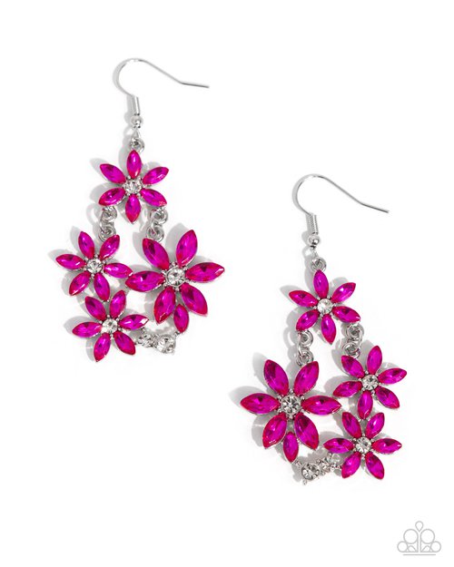 Floral Founder - Pink - Paparazzi Earring Image