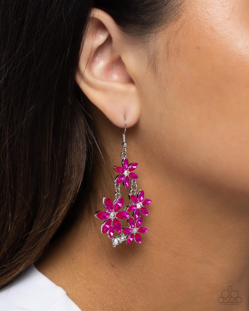 Floral Founder - Pink - Paparazzi Earring Image