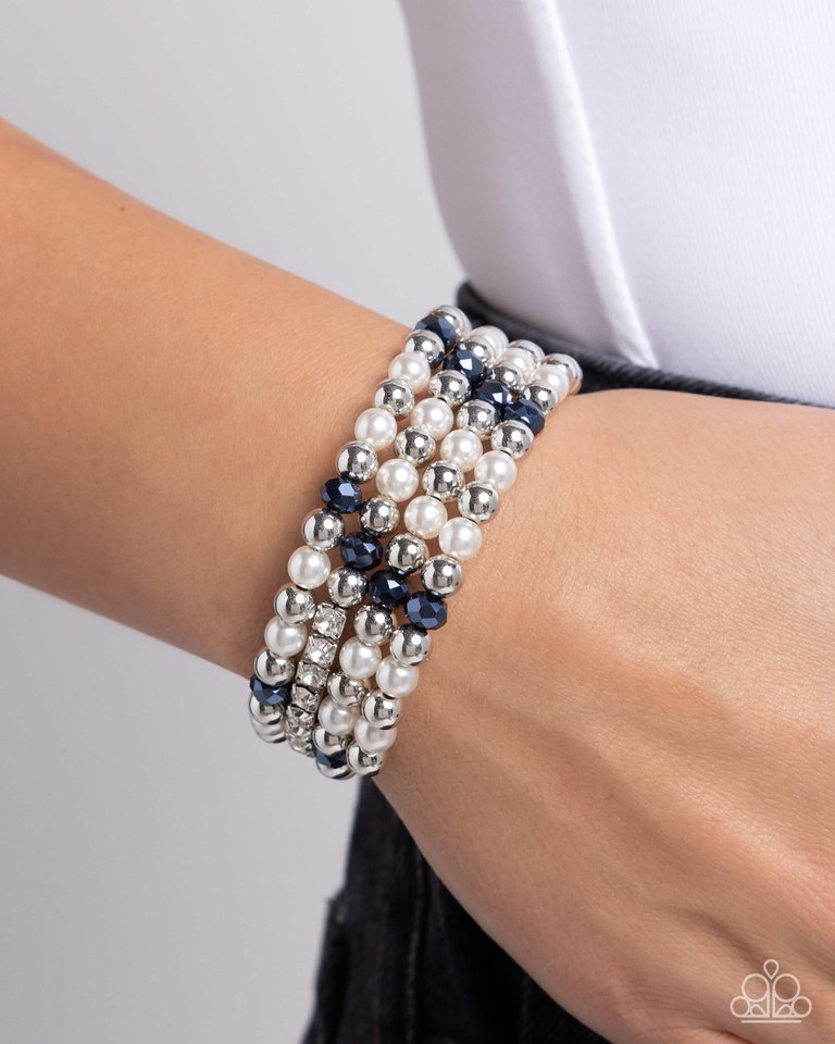 Serene Stack - Blue - Paparazzi Bracelet Image