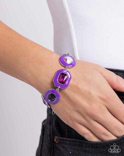 Glazed Guest - Purple - Paparazzi Bracelet Image