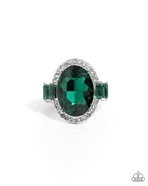 Stubborn Shimmer - Green - Paparazzi Ring Image