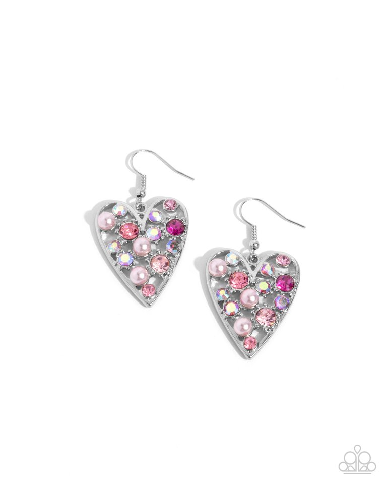 Unbelievable Shimmer - Pink - Paparazzi Earring Image