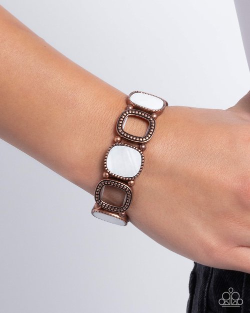 Socialite Shells - Copper - Paparazzi Bracelet Image