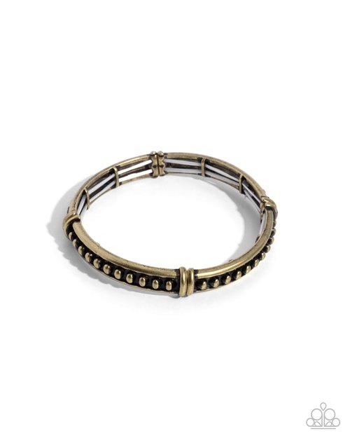 Studded Surprise - Brass - Paparazzi Bracelet Image