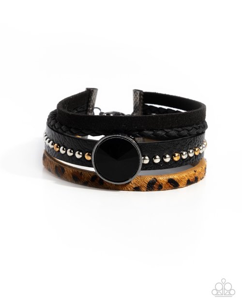 Fair LEATHER - Paparazzi Bracelet Image