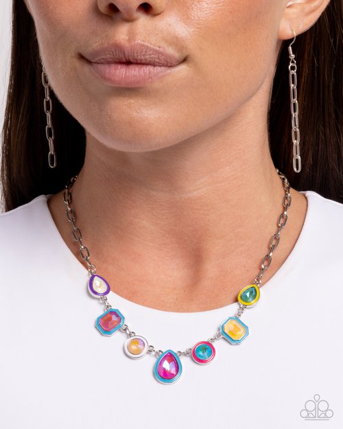 Classy Character - Blue - Paparazzi Necklace Image