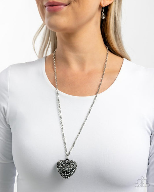 Smitten Sensation - Silver - Paparazzi Necklace Image