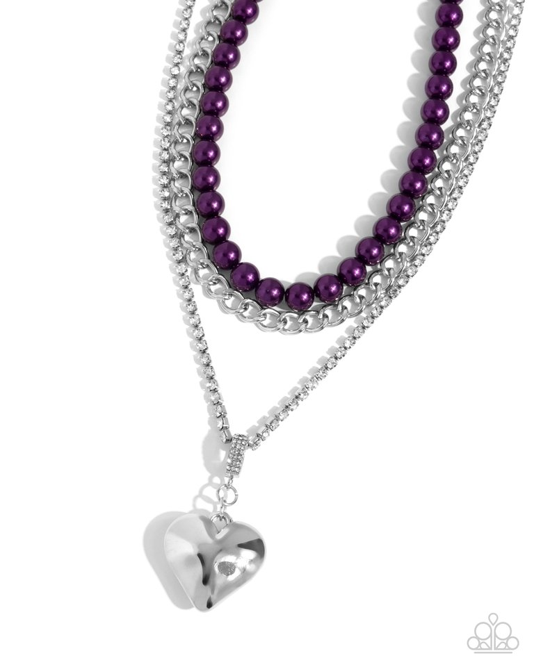 Easy Elevation - Purple - Paparazzi Necklace Image