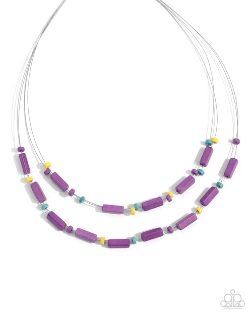 Earthy Extrovert - Purple - Paparazzi Necklace Image