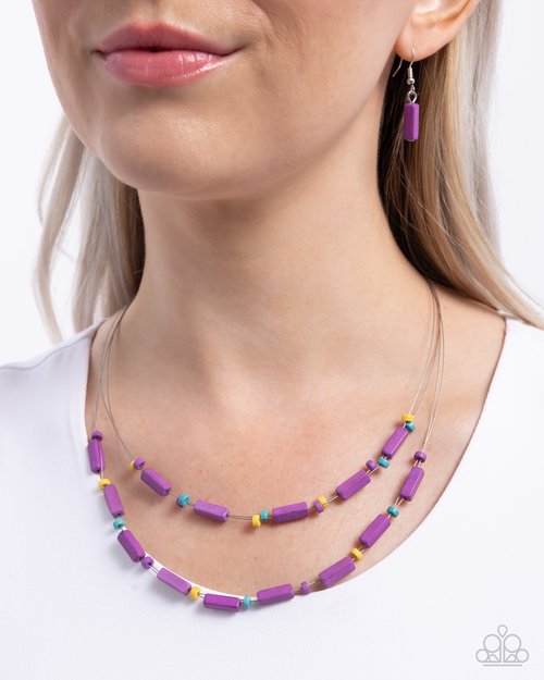 Earthy Extrovert - Purple - Paparazzi Necklace Image