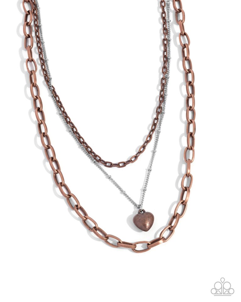 Passionate Place - Copper - Paparazzi Necklace Image