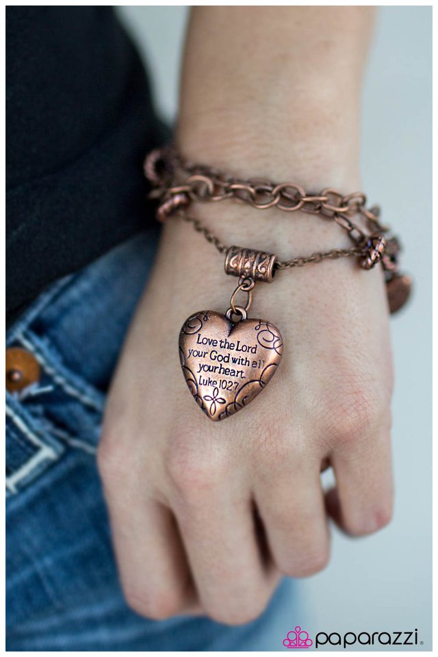 Paparazzi Bracelet ~ After My Own Heart - Copper