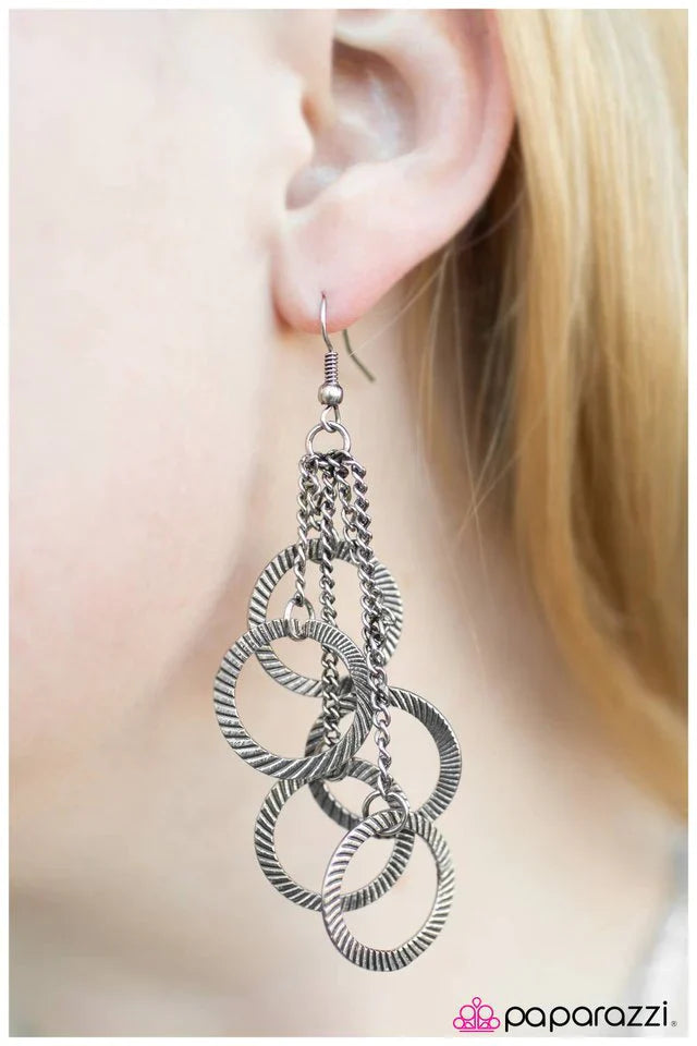 Paparazzi Earring ~ Decoy - Silver