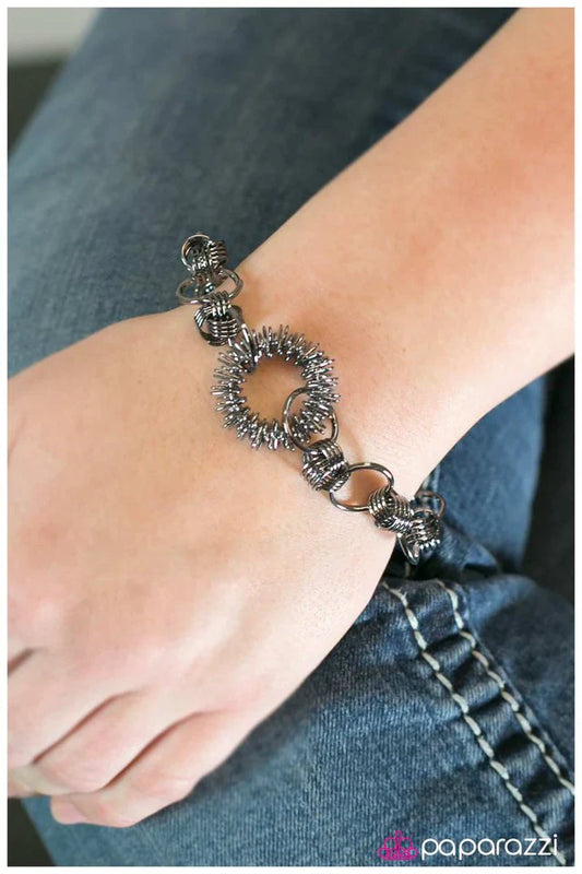 Paparazzi Bracelet ~ Spring Fever - Black