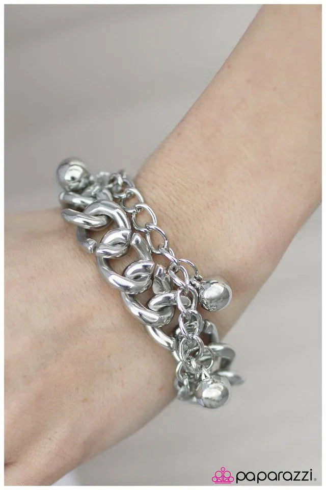 Paparazzi Bracelet ~ Contraband - Silver