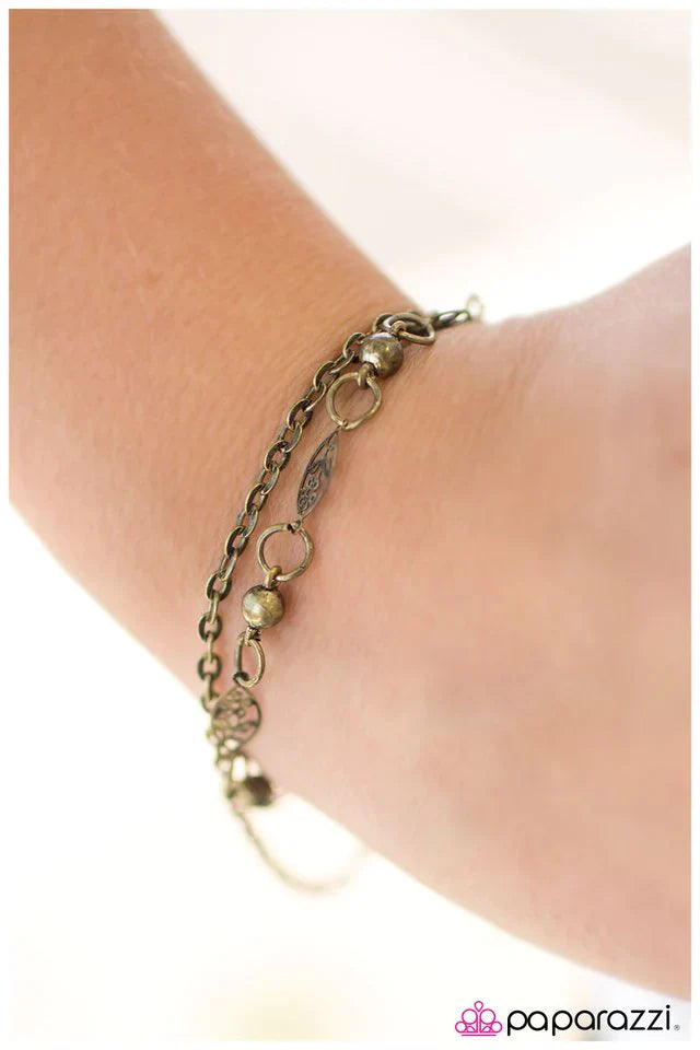 Paparazzi Bracelet ~ Small Town Wonder - Brass