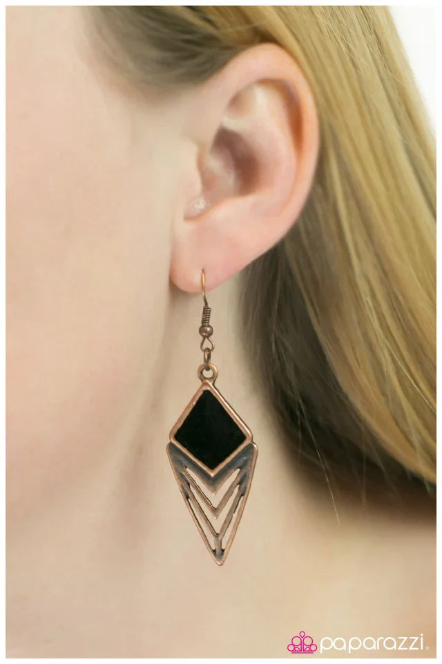 Paparazzi Earring ~ Call of the Wild - Copper