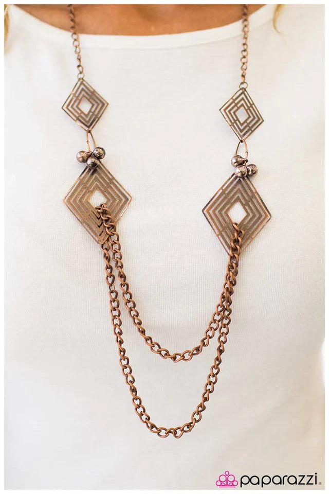 Paparazzi Necklace ~ The Labyrinth - Copper