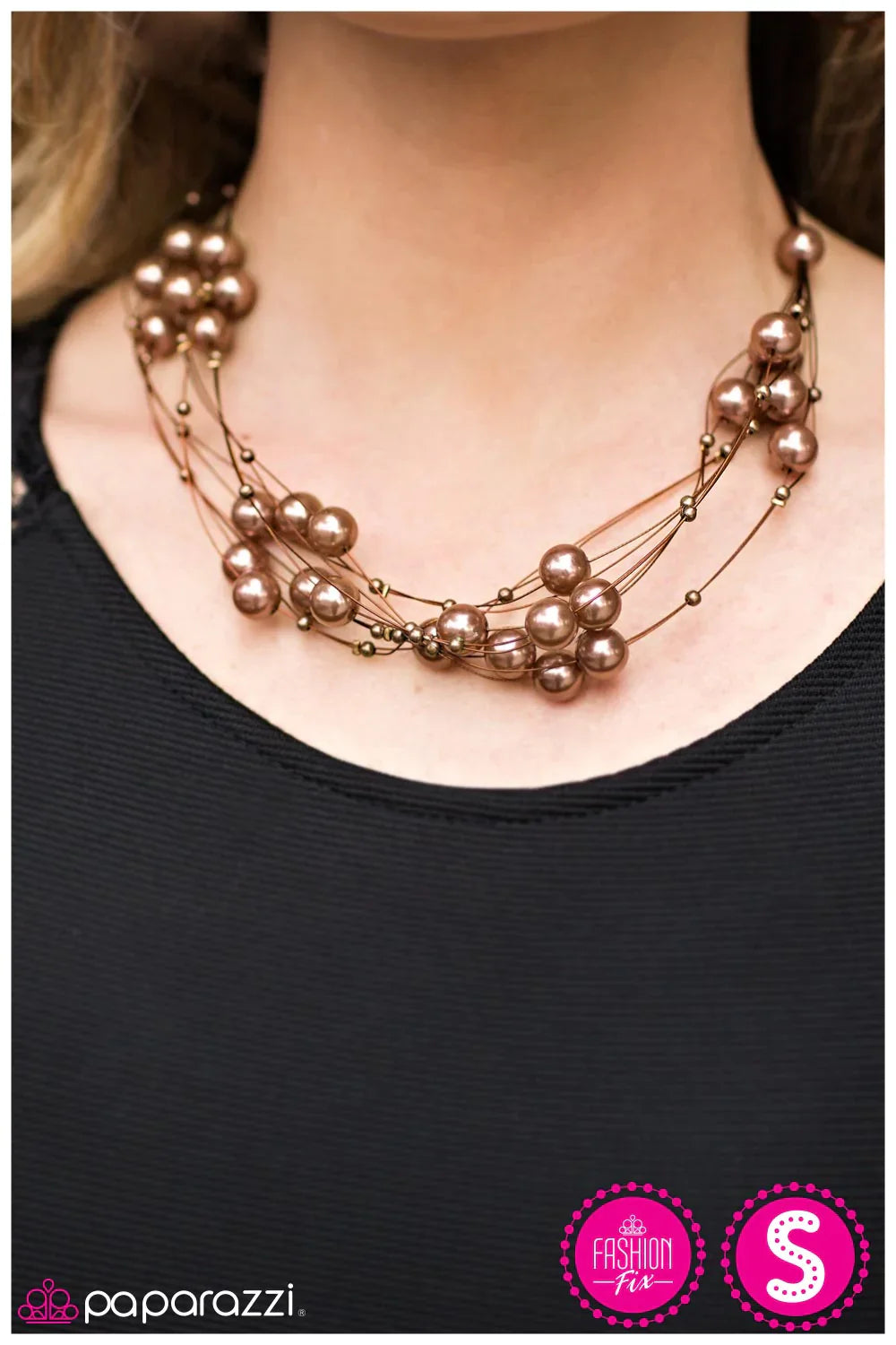 Paparazzi Necklace ~ Pearl Armada  - Copper