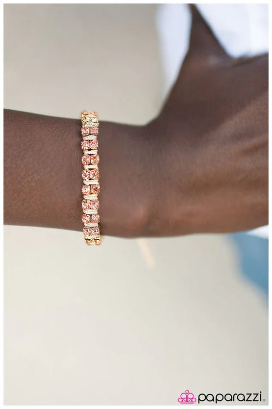 Paparazzi Bracelet ~ Sweet Tooth - Gold