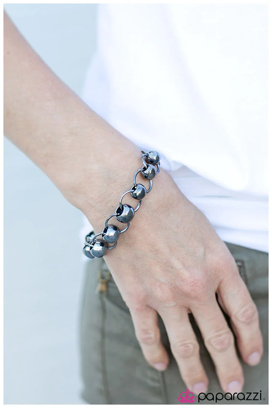 Paparazzi Bracelet ~ Dont Take That Tone With Me!  - Black