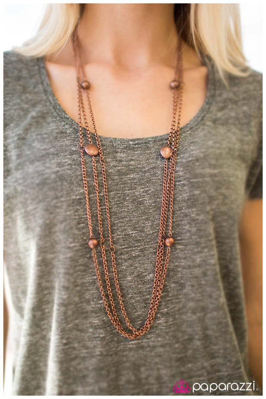 Paparazzi Necklace ~ Life In The Big City - Copper