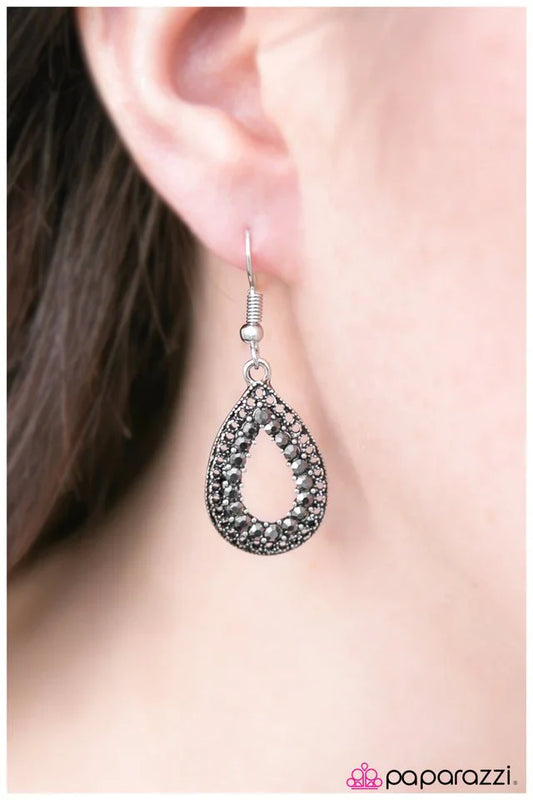 Paparazzi Earring ~ Living In Luxury - Silver