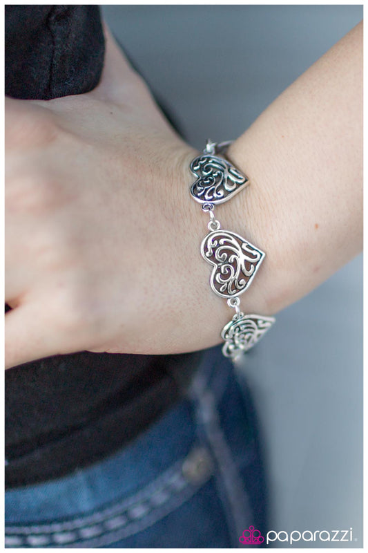 Paparazzi Bracelet ~ Trust Your Heart  - Silver