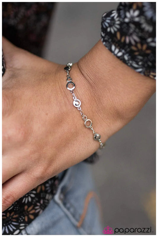 Paparazzi Bracelet ~ A Simple Hello  - Silver