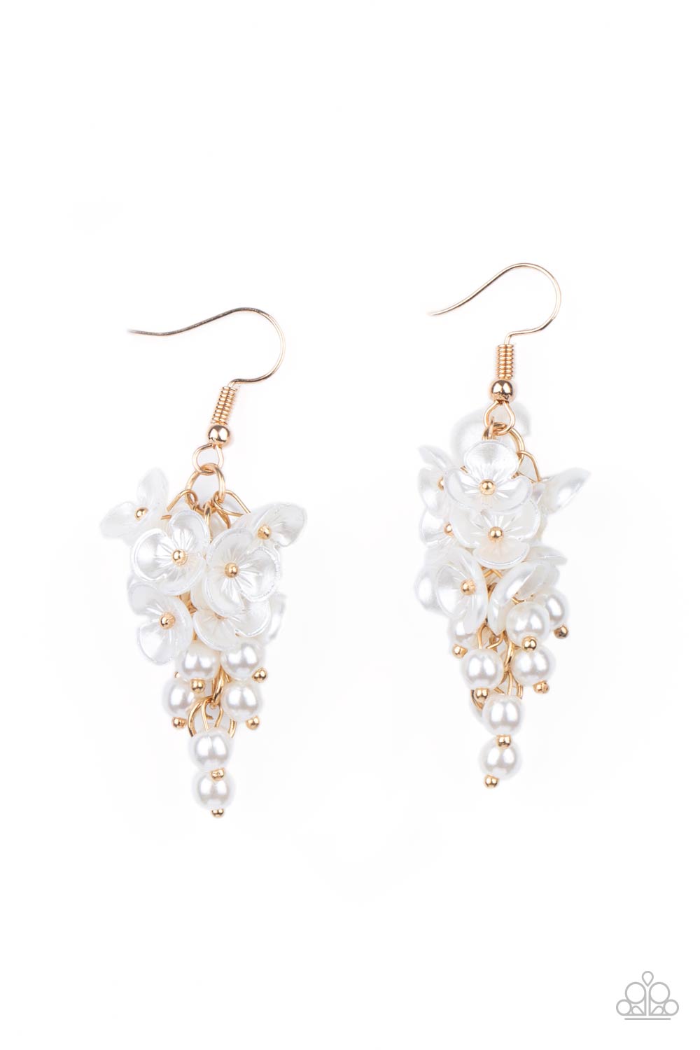 Paparazzi Earrings ~ Bountiful Bouquets - Gold