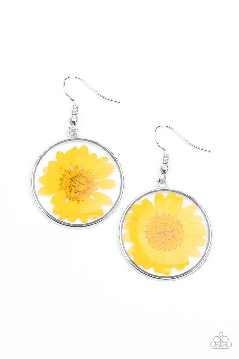 Paparazzi Earrings ~ Forever Florals - Yellow