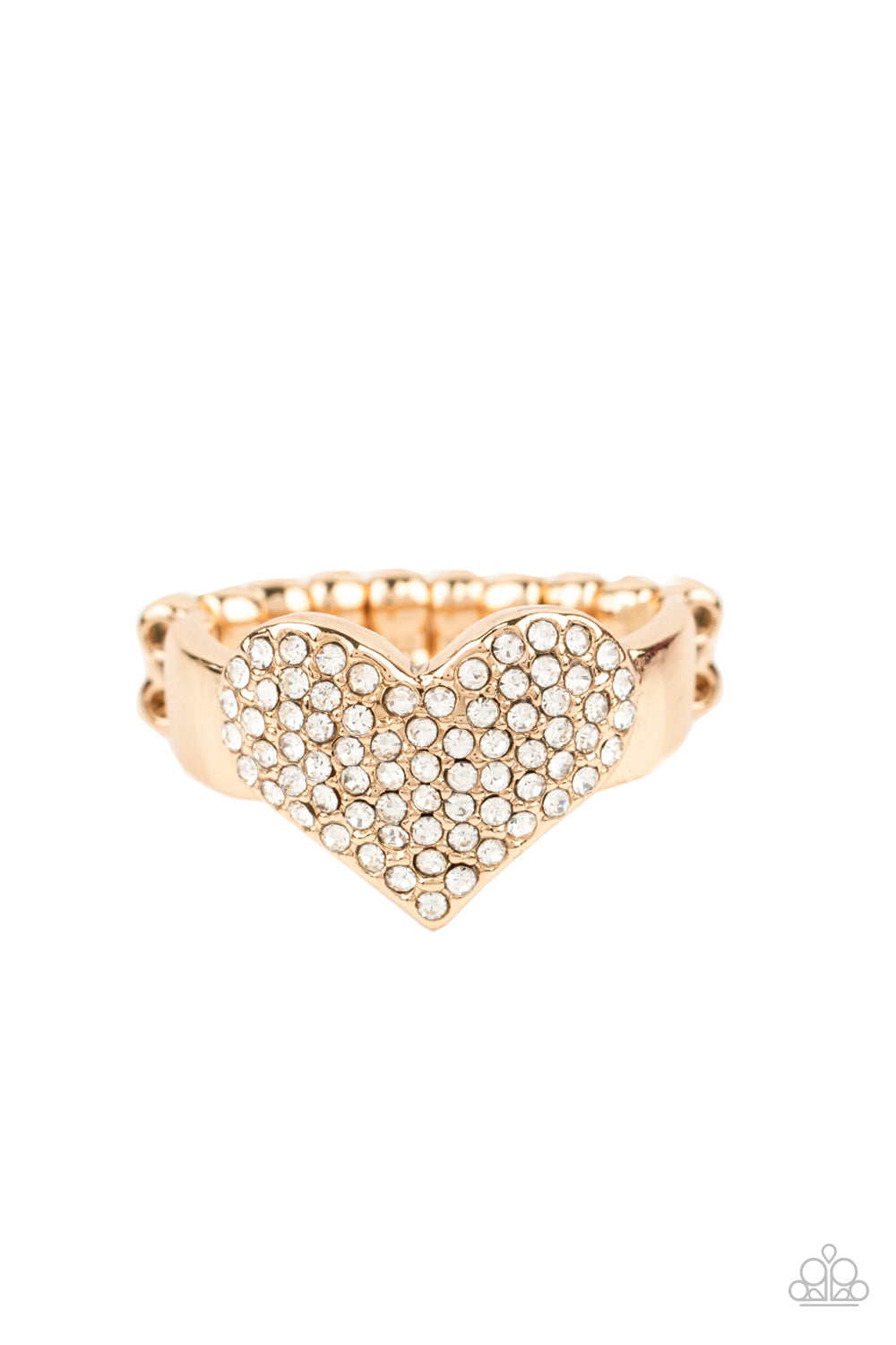 Paparazzi Ring ~ Heart of BLING - Gold