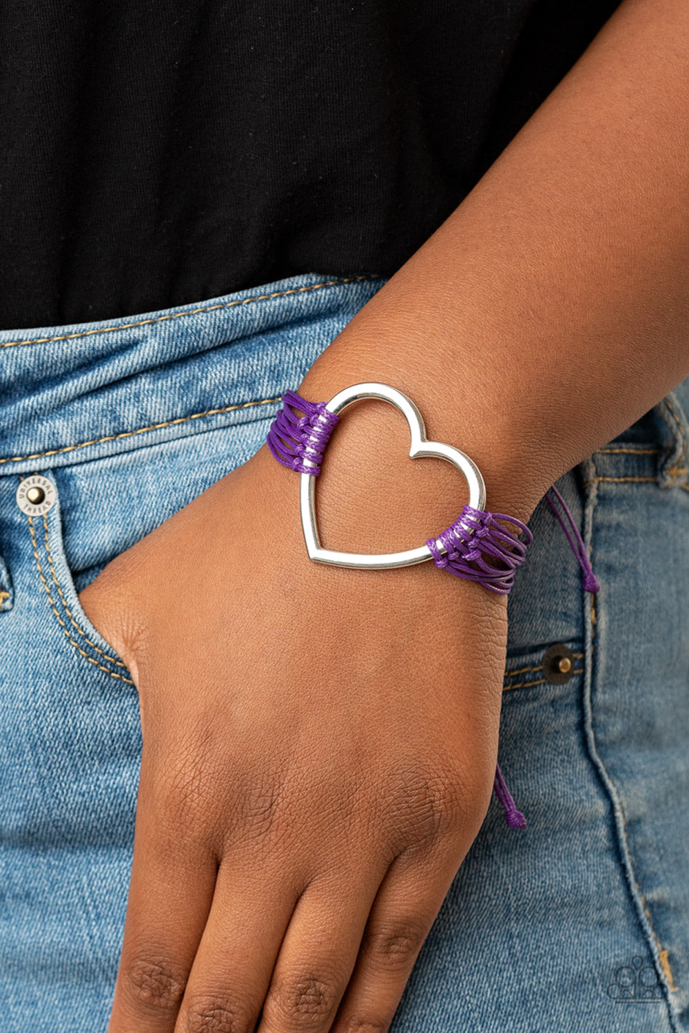 Paparazzi Bracelet ~ Playing With My HEARTSTRINGS - Purple