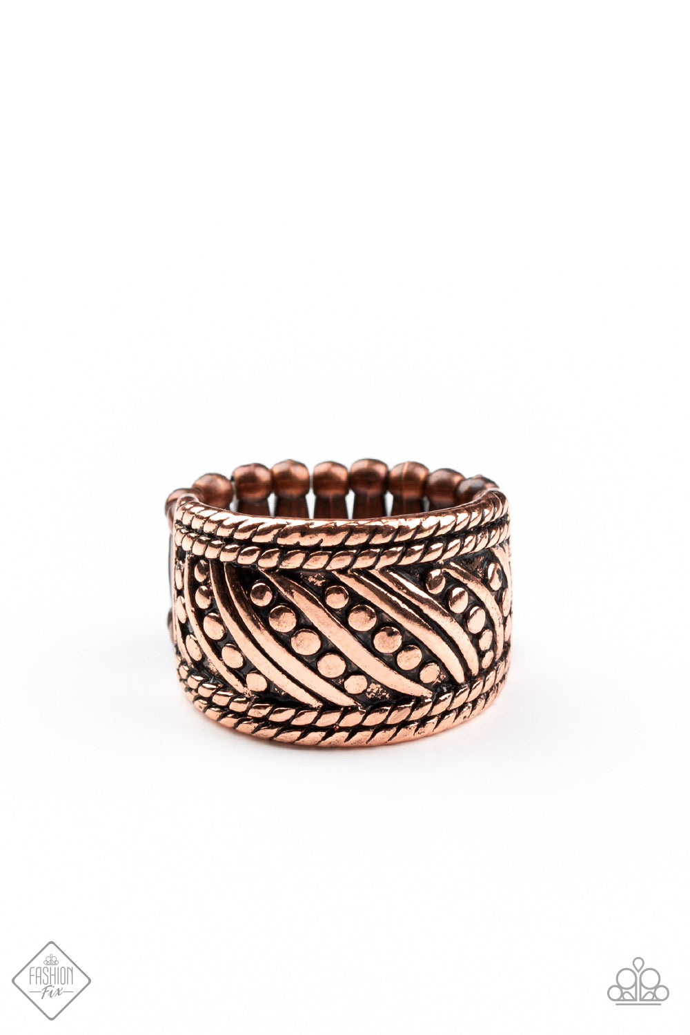 Paparazzi Ring ~ Slanted Shimmer - Fashion Fix Nov 2020 - Copper