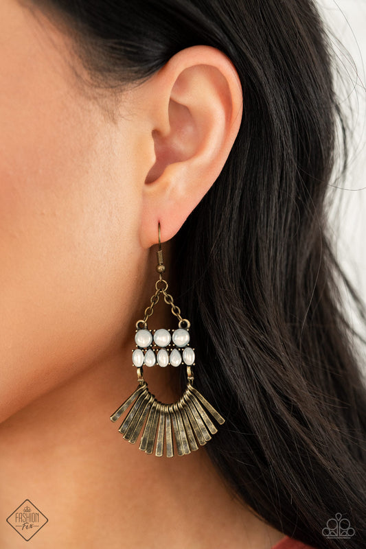 Paparazzi Earrings Fashion Fix May 2021 ~ A FLARE For Fierceness - Brass