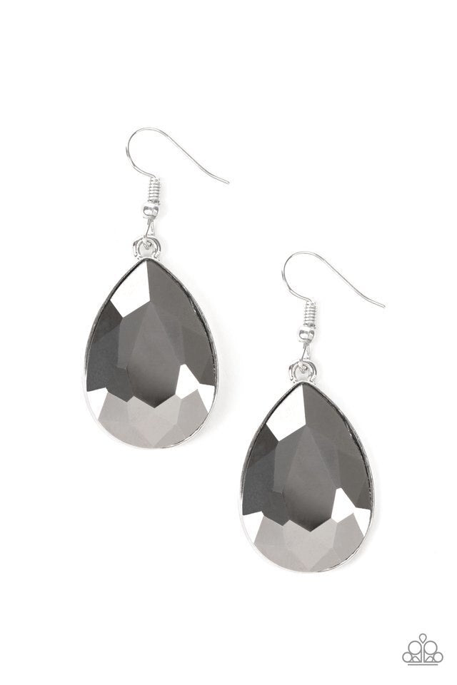 Paparazzi Earring ~ Limo Ride - Silver