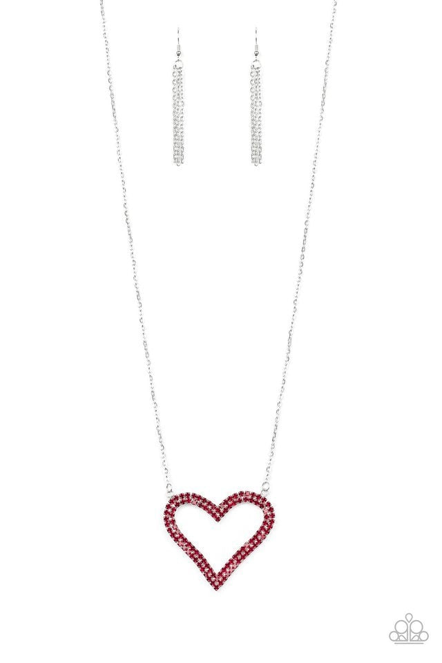 Paparazzi Necklace ~ Pull Some HEART-strings - Red